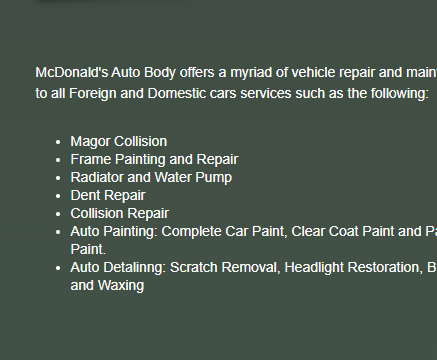 McDonald's Auto Body