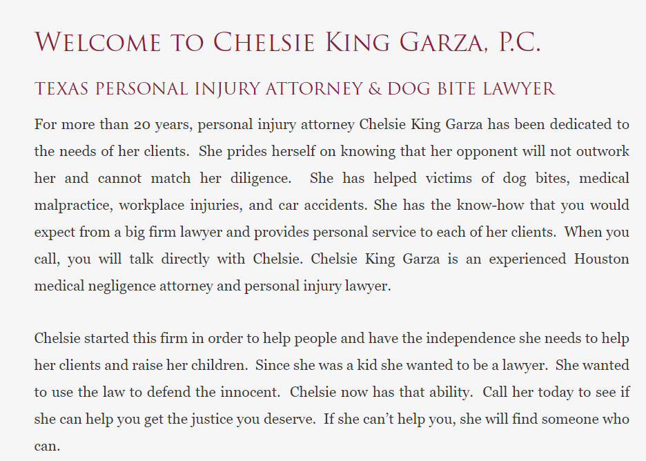 Chelsie King Garza P.C.