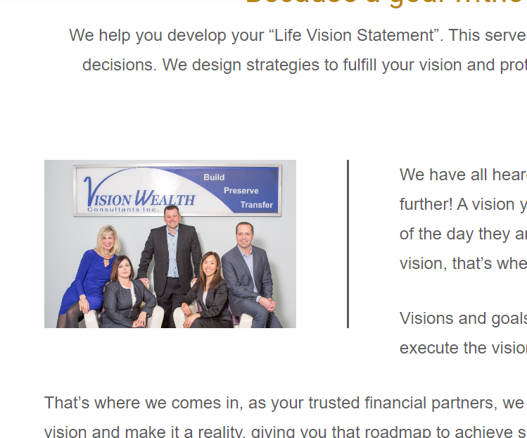 Vision Wealth Consultants Inc