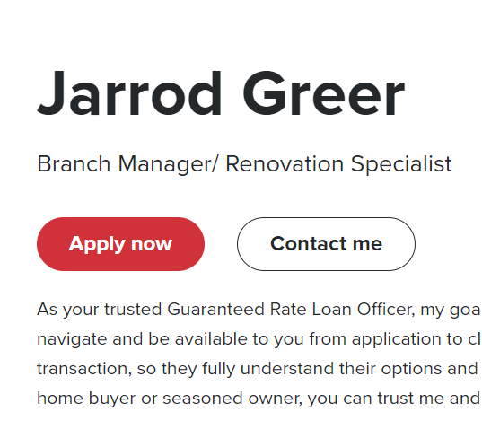 Jarrod Greer at Guaranteed Rate (NMLS #301746)