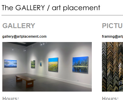 The Gallery/art placement inc.