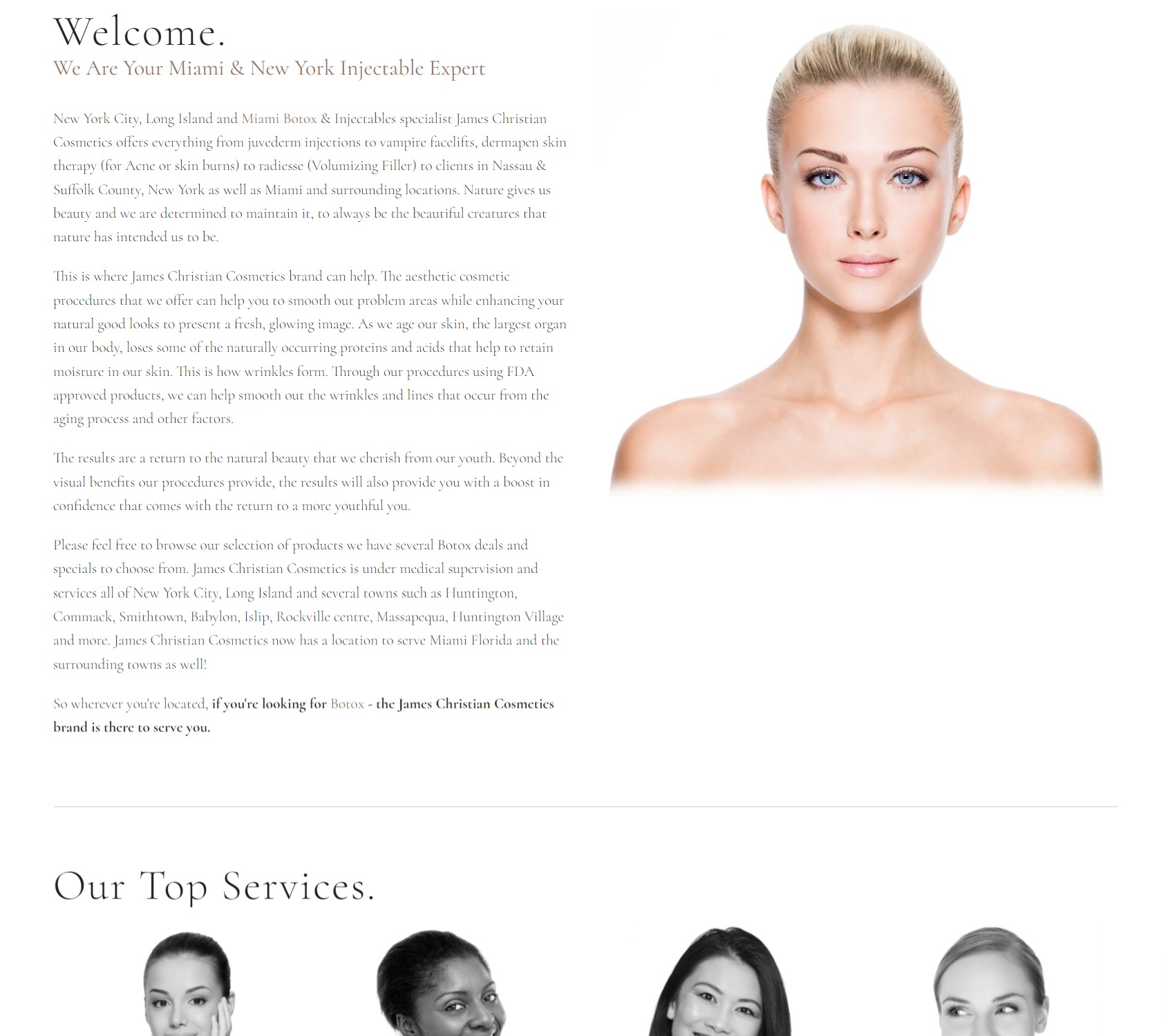 James Christian Cosmetics Botox & Fillers MIAMI