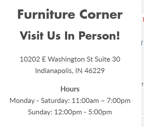 FURNITURE CORNER