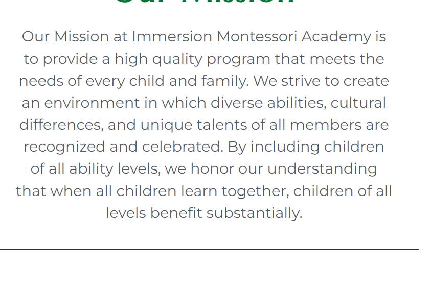 Immersion Montessori Academy