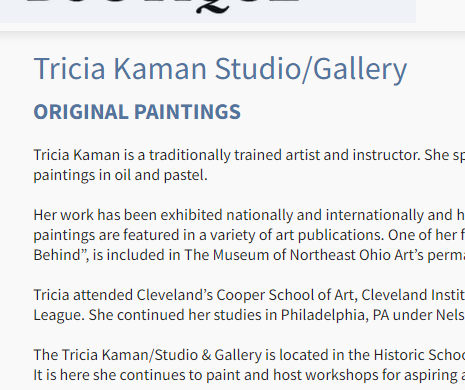 Tricia Kaman Studio/Gallery