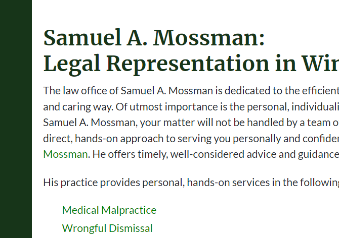 Mossman Samuel A