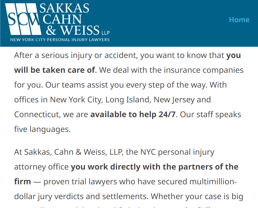 Sakkas, Cahn & Weiss, LLP