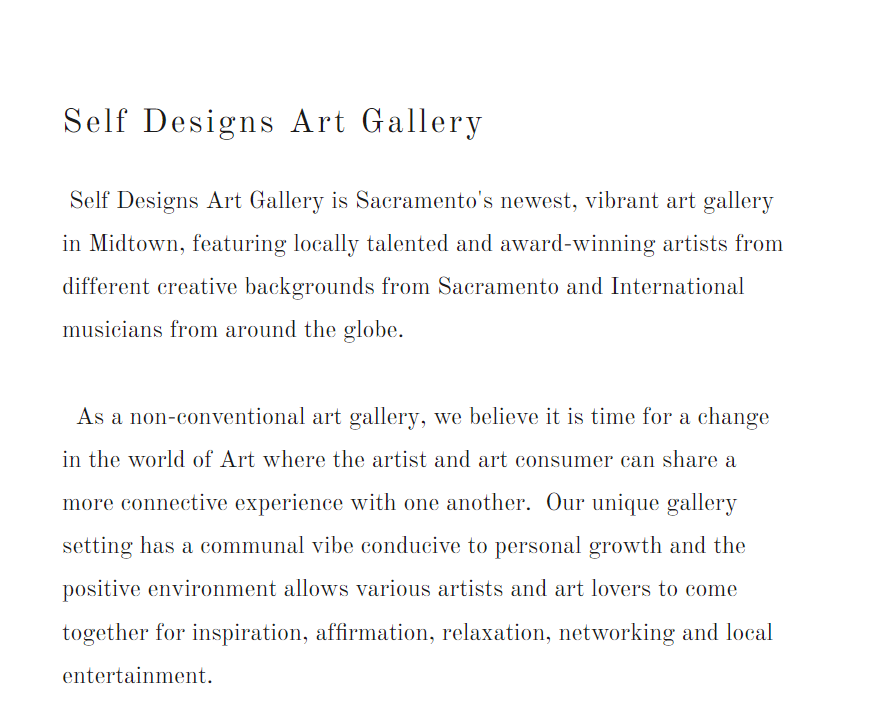 Self Designs Art Gallery