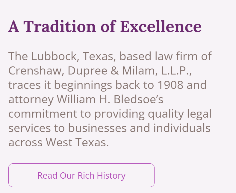 Crenshaw, Dupree & Milam, LLP