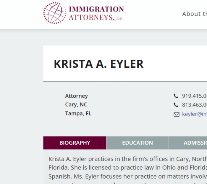Krista A Eyler - Immigration Attorneys, LLP