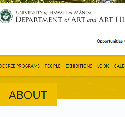 University of Hawaii Department of Art & Art History