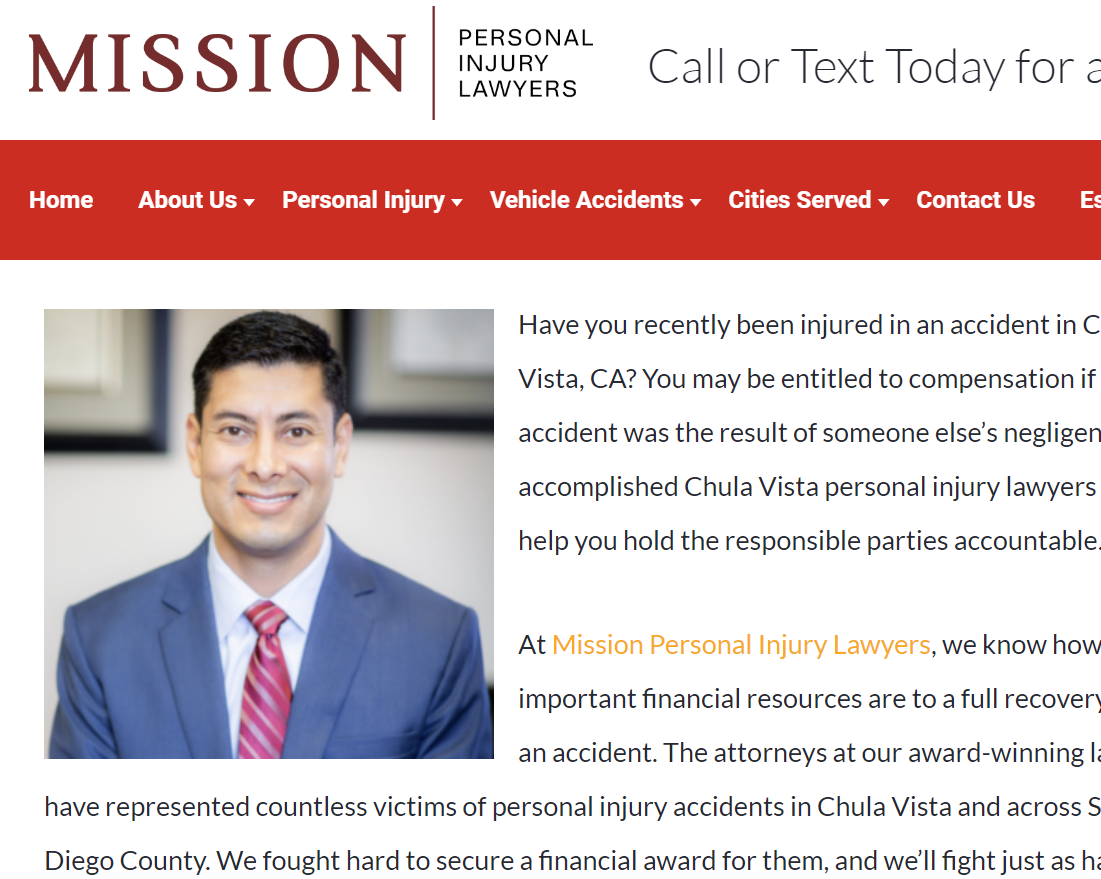 Mission Personal Injury Lawyers - Chula Vista Office