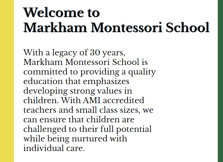 Markham Montessori School