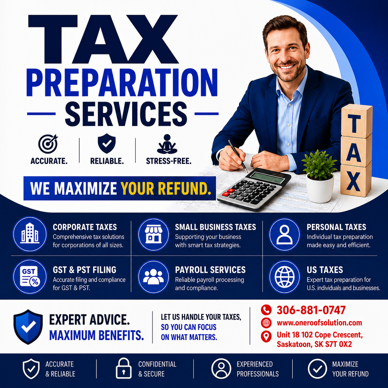 ONE ROOF SOLUTION Income Tax Preparation and Notary Public Services Saskatoon SK
