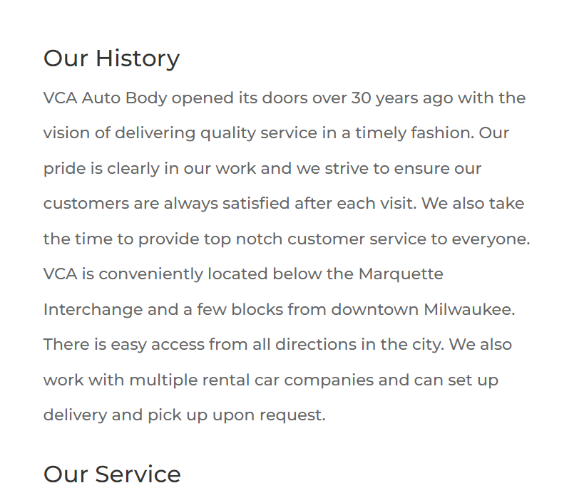 VCA Auto Body, Repair and Sales