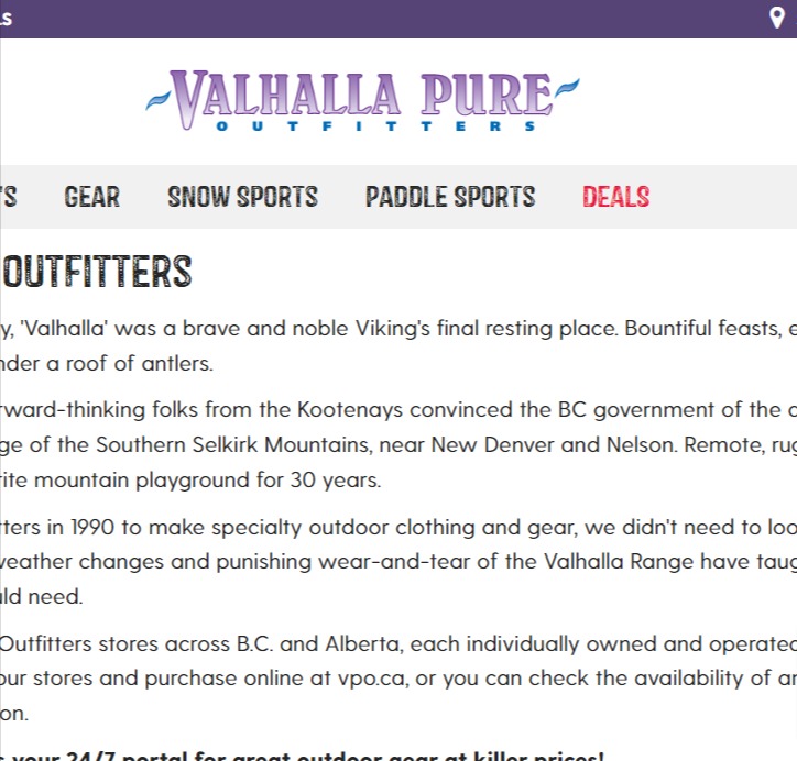 Valhalla Pure Outfitters