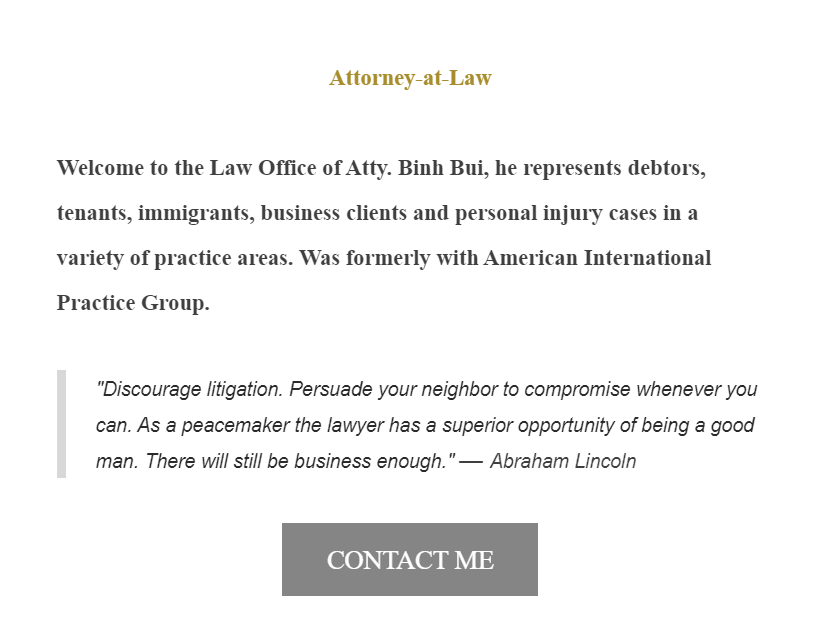 The Law Firm of Binh Bui