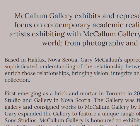 McCallum Gallery