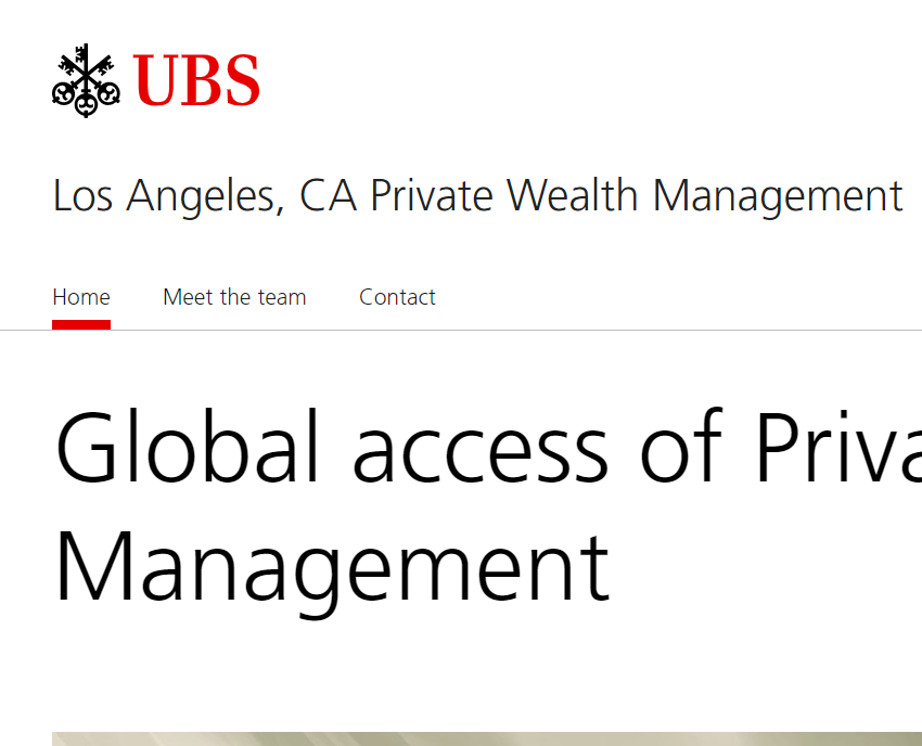 Wealth Management UBS Financial Services Inc.