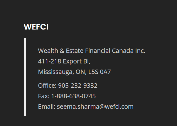 Wealth & Estate Financial Canada Inc.