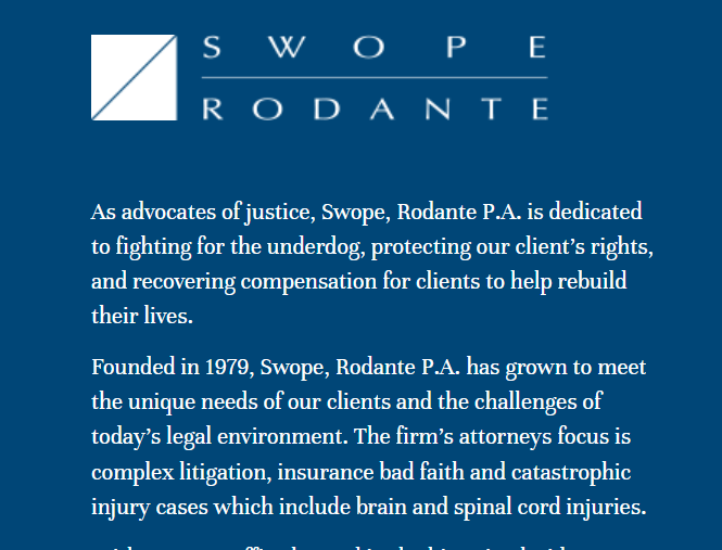 Swope, Rodante P.A.