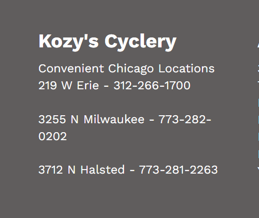 Kozy bike shop online halsted