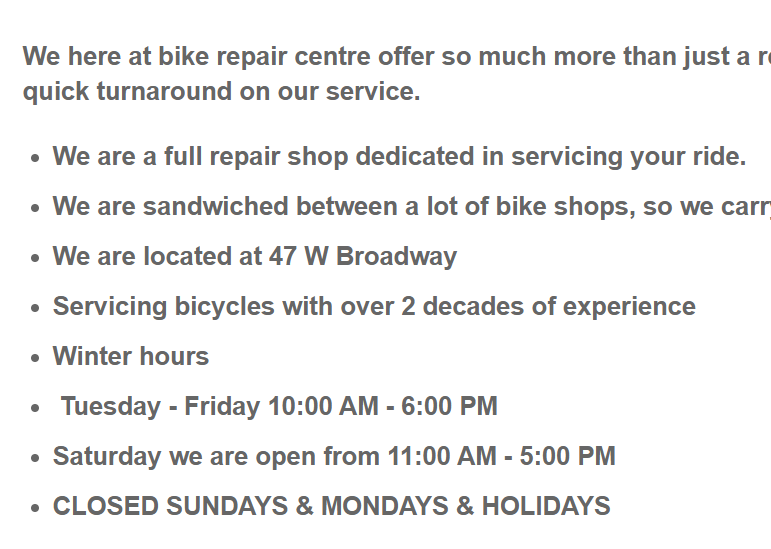 Bike Repair Centre