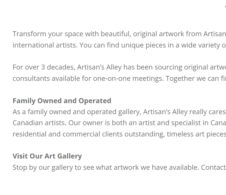 Artisan's Alley
