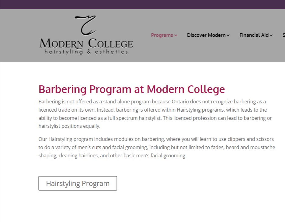 Modern College Of Hairstyling & Esthetics Sudbury Campus