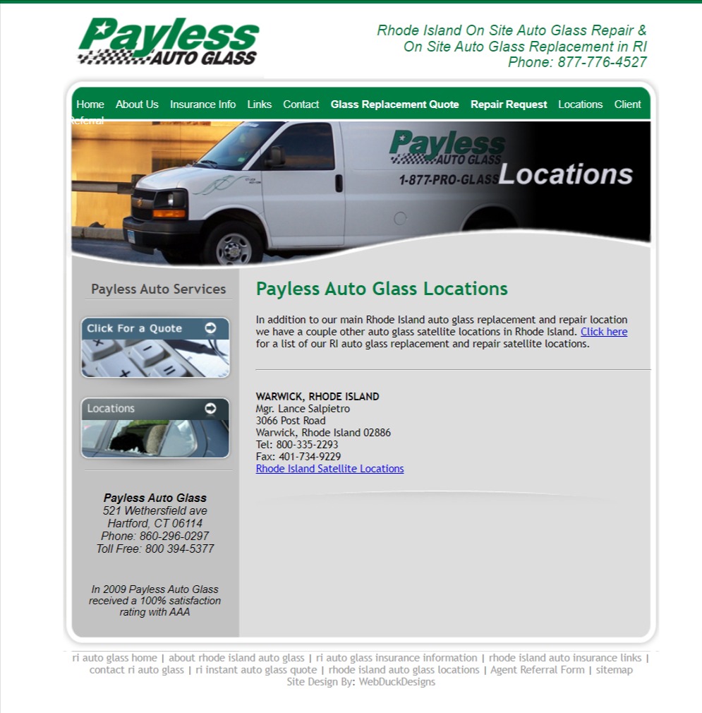 Rhode Island auto glass locations
