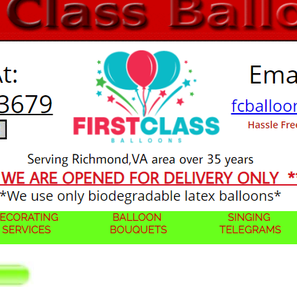 First Class Balloons