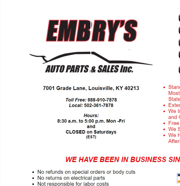 Embry's Auto Parts