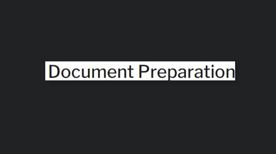 Document Preparation
