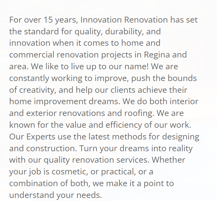 Innovation Renovation & Roofing