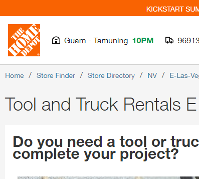 Tool & Truck Rental Center at The Home Depot