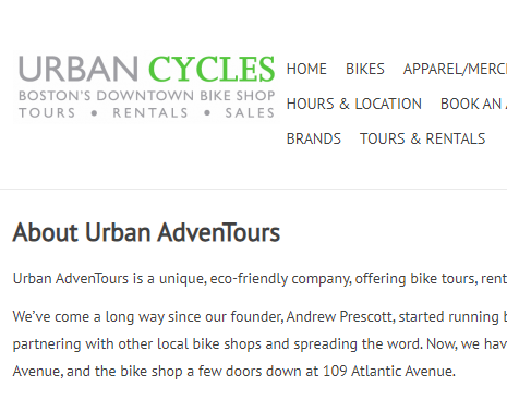 Urban adventours best sale bike shop