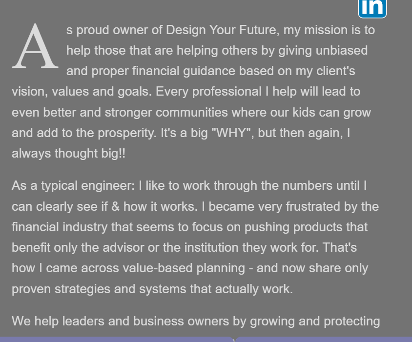 Design Your Future Financial Services