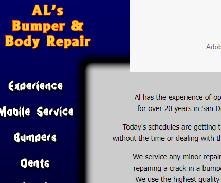 Al's mobile Bumper & Body Repair
